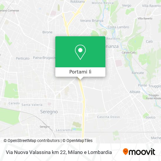Mappa Via Nuova Valassina km 22