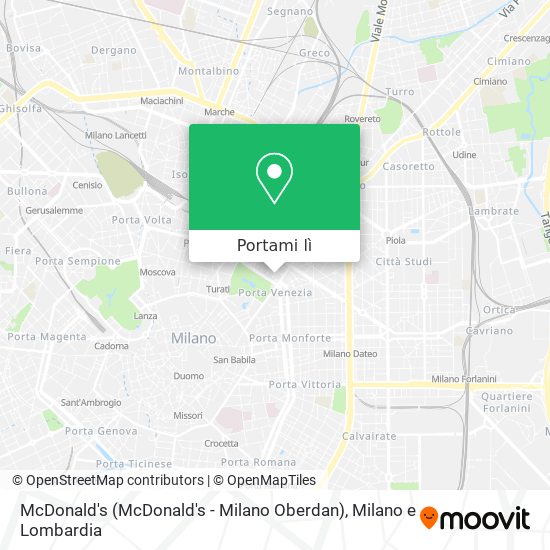 Mappa McDonald's (McDonald's - Milano Oberdan)
