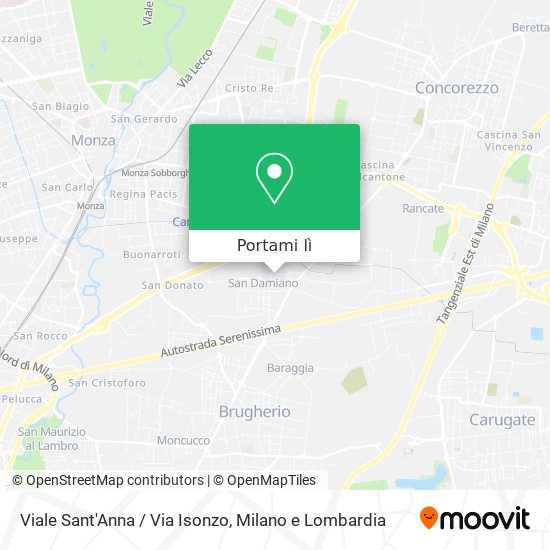 Mappa Viale Sant'Anna / Via Isonzo