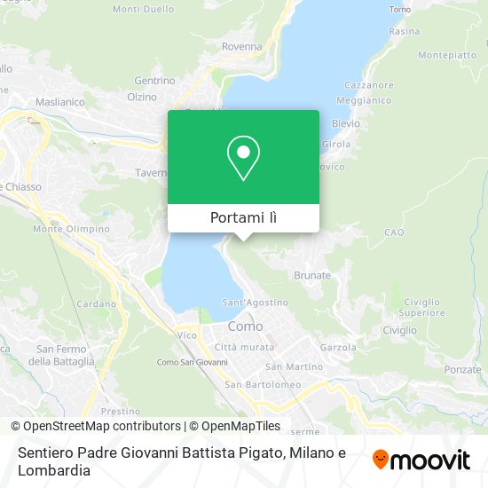 Mappa Sentiero Padre Giovanni Battista Pigato