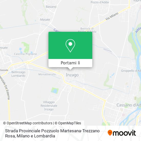 Mappa Strada Provinciale Pozzuolo Martesana-Trezzano Rosa