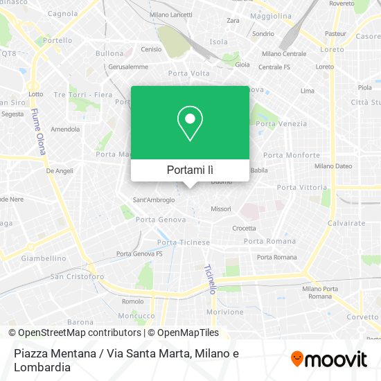 Mappa Piazza Mentana / Via Santa Marta