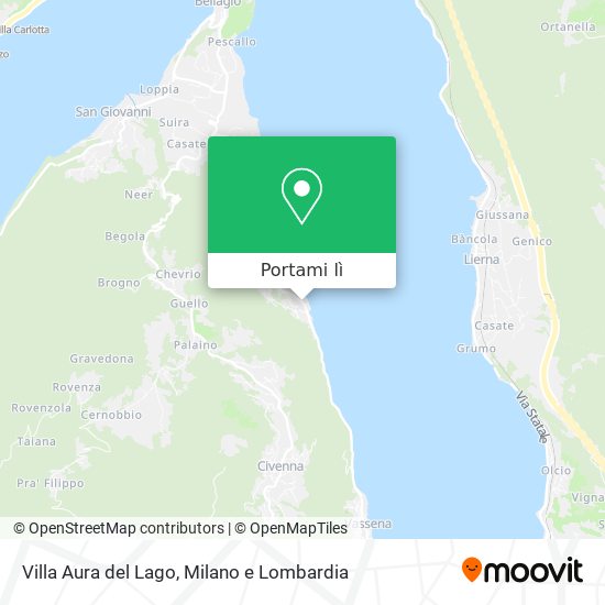 Mappa Villa Aura del Lago