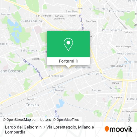 Mappa Largo dei Gelsomini / Via Lorenteggio