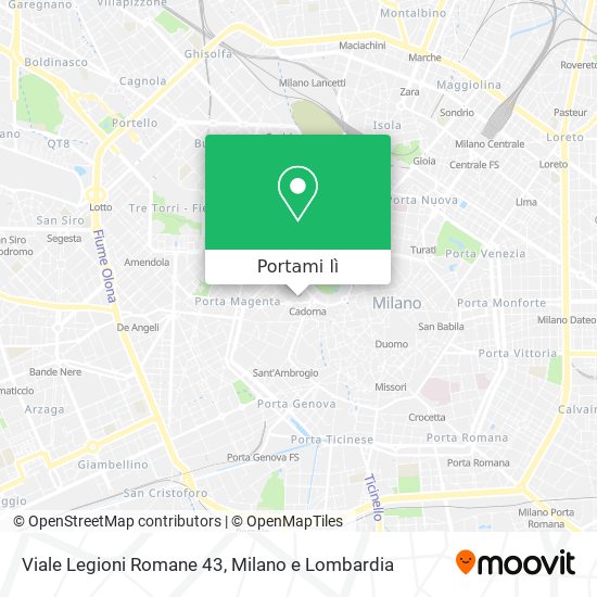 Mappa Viale Legioni Romane 43