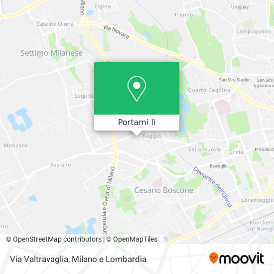 Mappa Via Valtravaglia