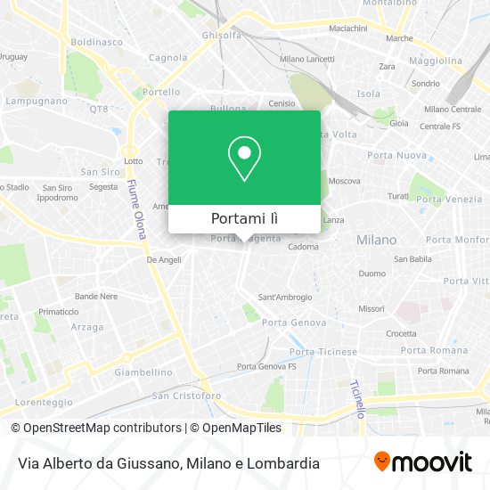 Mappa Via Alberto da Giussano