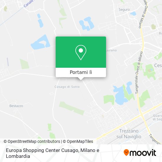 Mappa Europa Shopping Center Cusago