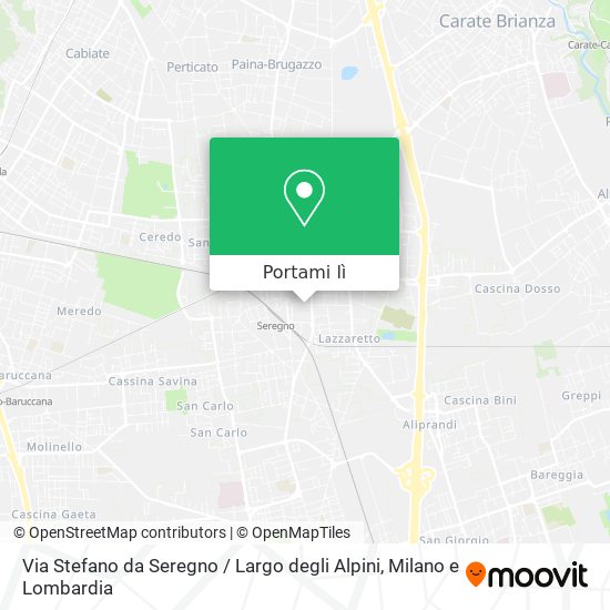 Mappa Via Stefano da Seregno / Largo degli Alpini