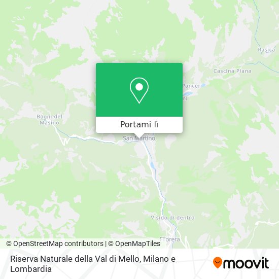 Mappa Riserva Naturale della Val di Mello