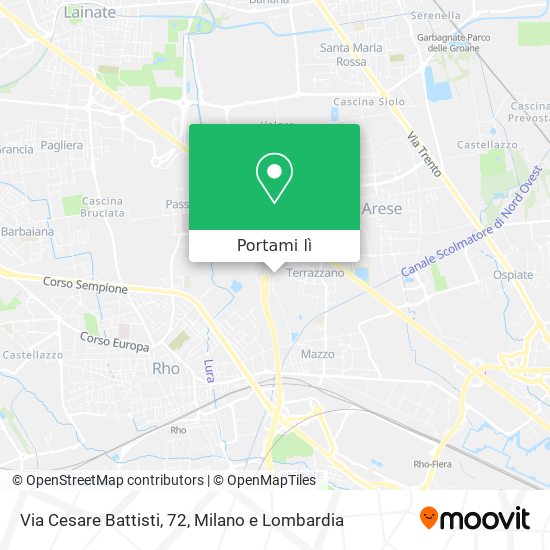 Mappa Via Cesare Battisti, 72
