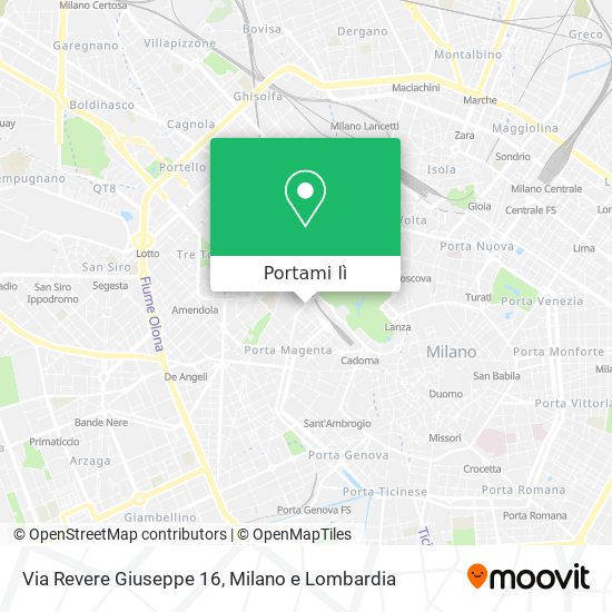 Mappa Via Revere Giuseppe 16