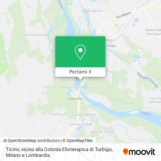 Mappa Ticino, vicino alla Colonia Elioterapica di Turbigo