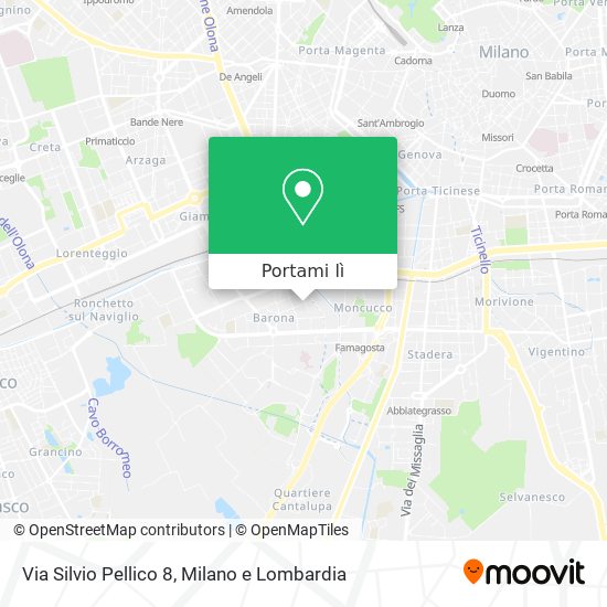 Mappa Via Silvio Pellico 8
