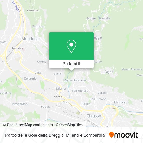 Mappa Parco delle Gole della Breggia