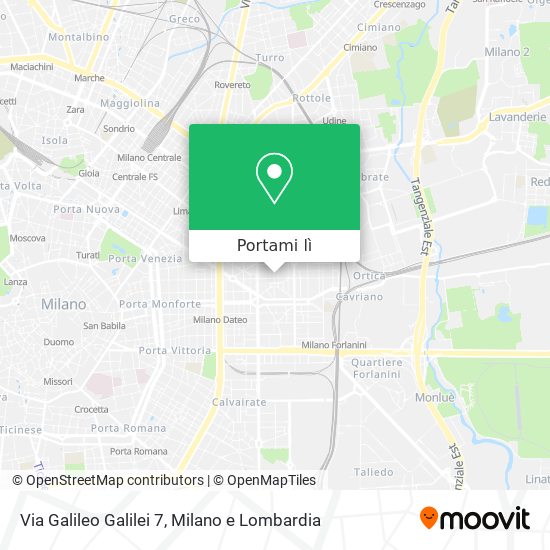 Mappa Via Galileo Galilei 7