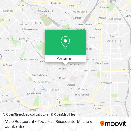 Mappa Maio Restaurant - Food Hall Rinascente