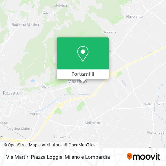 Mappa Via Martiri Piazza Loggia