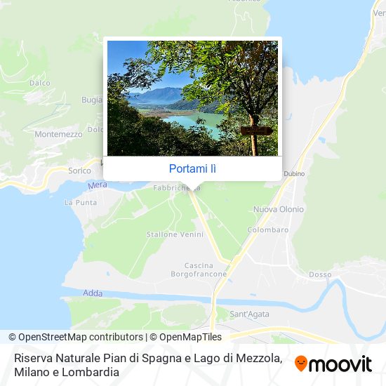 Mappa Riserva Naturale Pian di Spagna e Lago di Mezzola