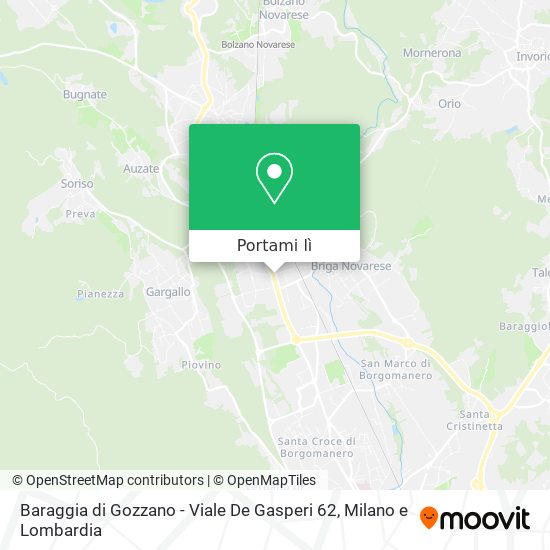 Mappa Baraggia di Gozzano - Viale De Gasperi 62