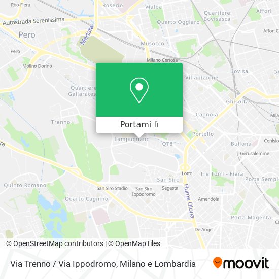 Mappa Via Trenno / Via Ippodromo
