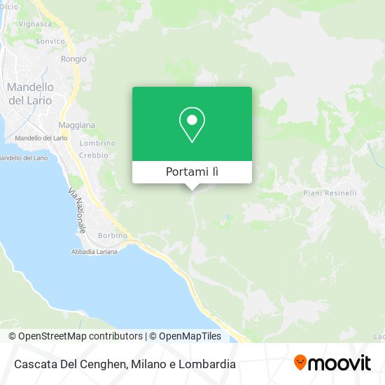 Mappa Cascata Del Cenghen