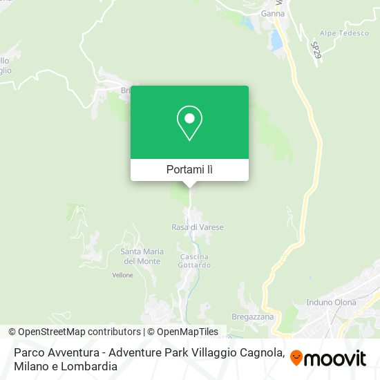 Mappa Parco Avventura - Adventure Park Villaggio Cagnola