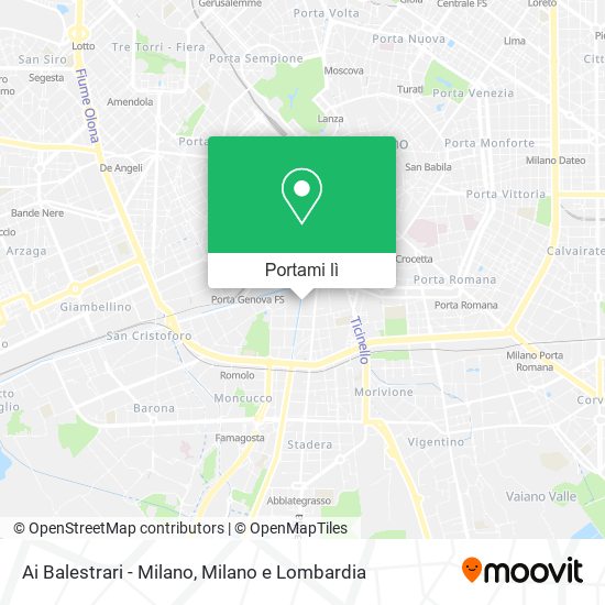 Mappa Ai Balestrari - Milano