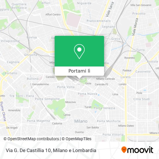Mappa Via G. De Castillia 10