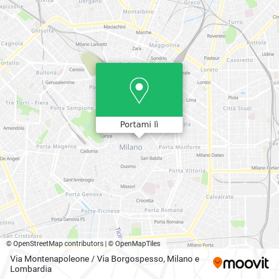 Mappa Via Montenapoleone / Via Borgospesso
