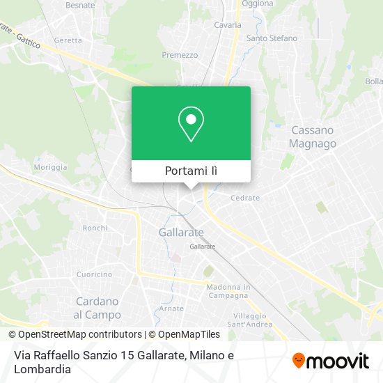 Mappa Via Raffaello Sanzio 15 Gallarate