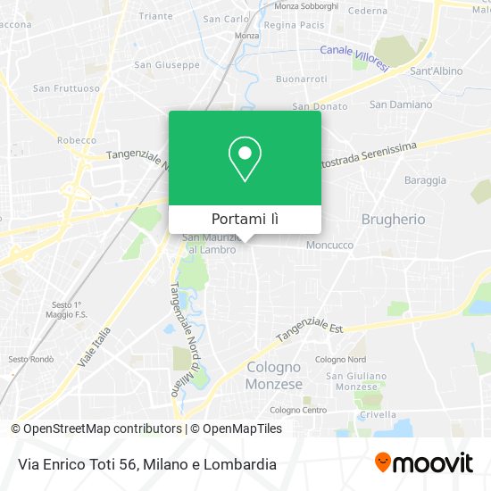 Mappa Via Enrico Toti 56