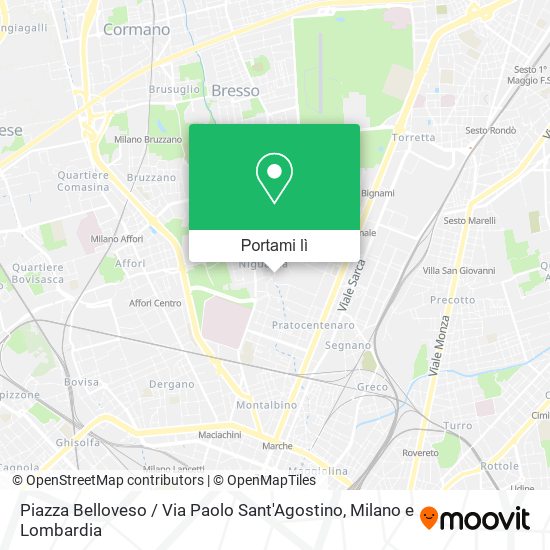 Mappa Piazza Belloveso / Via Paolo Sant'Agostino