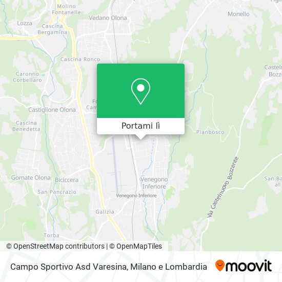 Mappa Campo Sportivo Asd Varesina