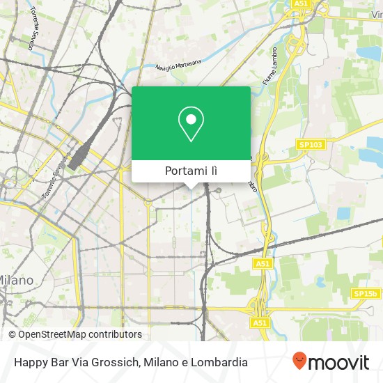 Mappa Happy Bar Via Grossich