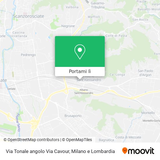 Mappa Via Tonale angolo Via Cavour