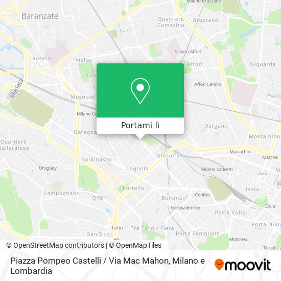 Mappa Piazza Pompeo Castelli / Via Mac Mahon