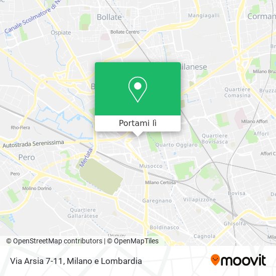 Mappa Via Arsia 7-11