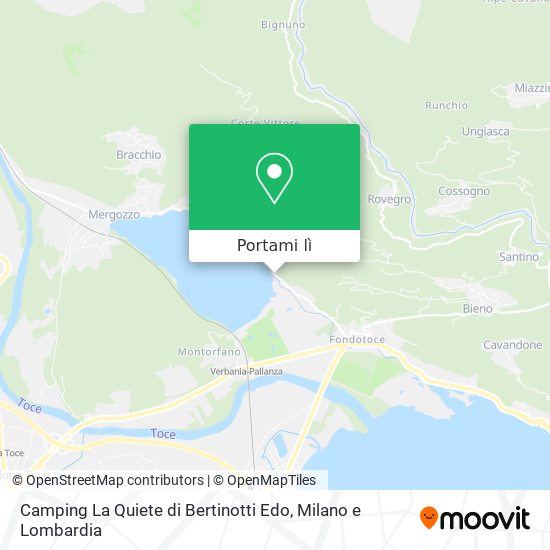 Mappa Camping La Quiete di Bertinotti Edo