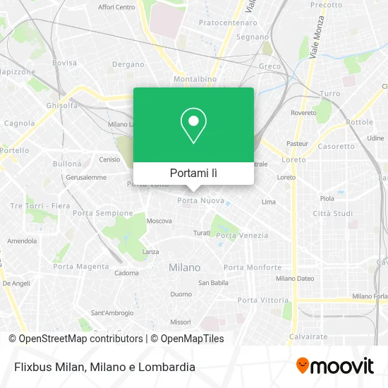 Mappa Flixbus Milan