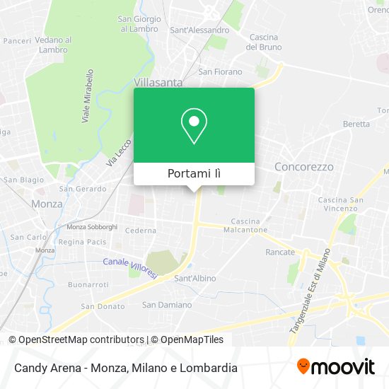 Mappa Candy Arena - Monza