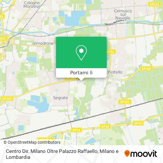 Mappa Centro Dir. Milano Oltre Palazzo Raffaello
