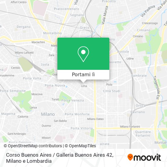 Mappa Corso Buenos Aires / Galleria Buenos Aires 42