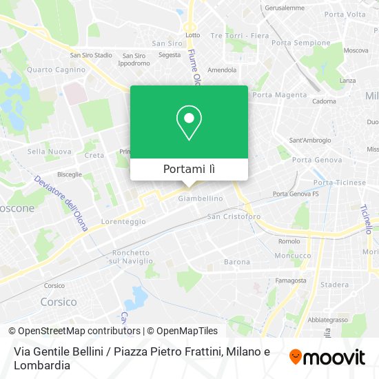 Mappa Via Gentile Bellini / Piazza Pietro Frattini