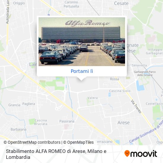 Mappa Stabilimento ALFA ROMEO di Arese