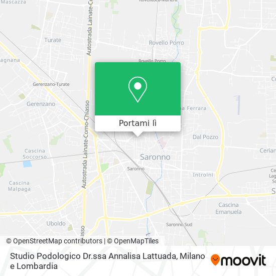 Mappa Studio Podologico Dr.ssa Annalisa Lattuada