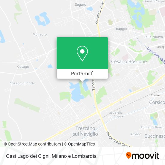Mappa Oasi Lago dei Cigni