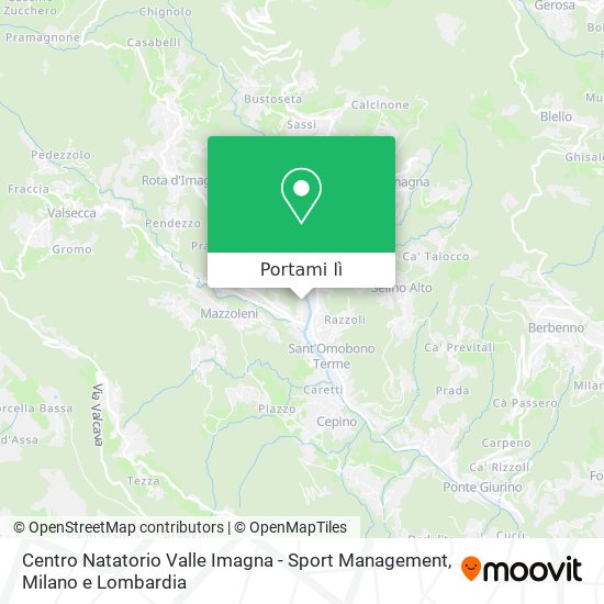 Mappa Centro Natatorio Valle Imagna - Sport Management