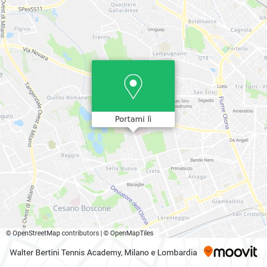 Mappa Walter Bertini Tennis Academy