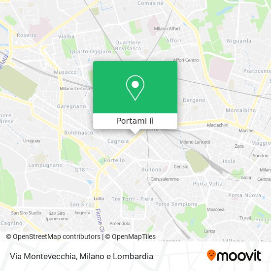 Mappa Via Montevecchia